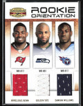 Benn/Tate/Williams 2010 Panini Gridiron Gear Rookie Orientation Materials Triple