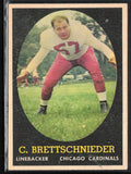 Carl Brettschneider 1958 Topps RC #28 Chicago Cardinals