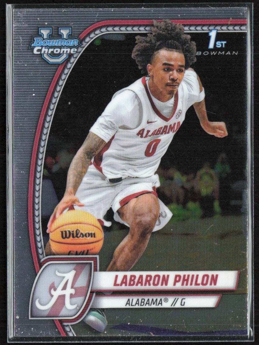 Labaron Philon 2025 Bowman U Chrome 1st #49 Alabama Crimson Tide