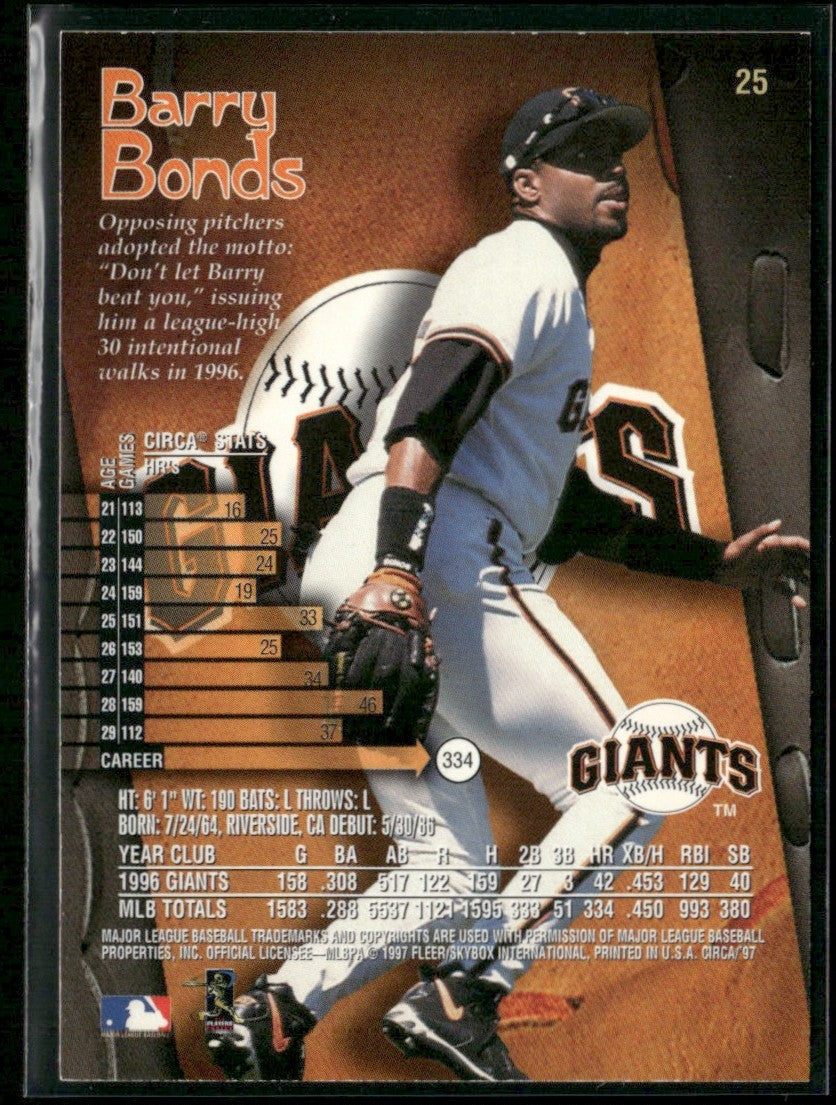Barry Bonds 1997 Circa #25 San Francisco Giants