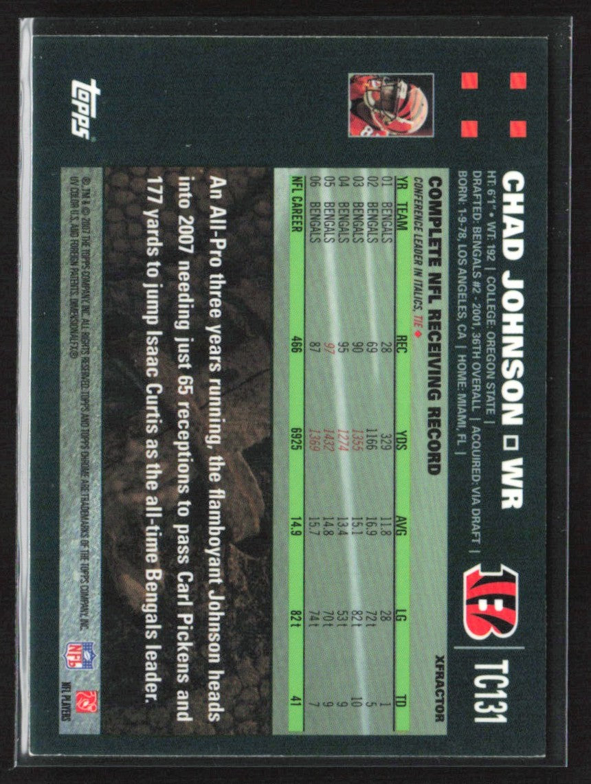 Chad Johnson 2007 Topps Chrome X-Fractor #TC131 Cincinnati Bengals
