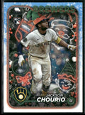 Jackson Chourio 2024 Topps Holiday SP Image Variation Elf Hat #H119