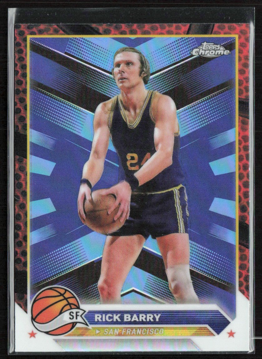 Rick Barry 2023 Topps Chrome Basketball Refractor #193 Golden State Warriors