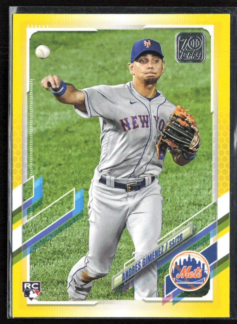 Andres Gimenez 2021 Topps Yellow RC #53 New York Mets