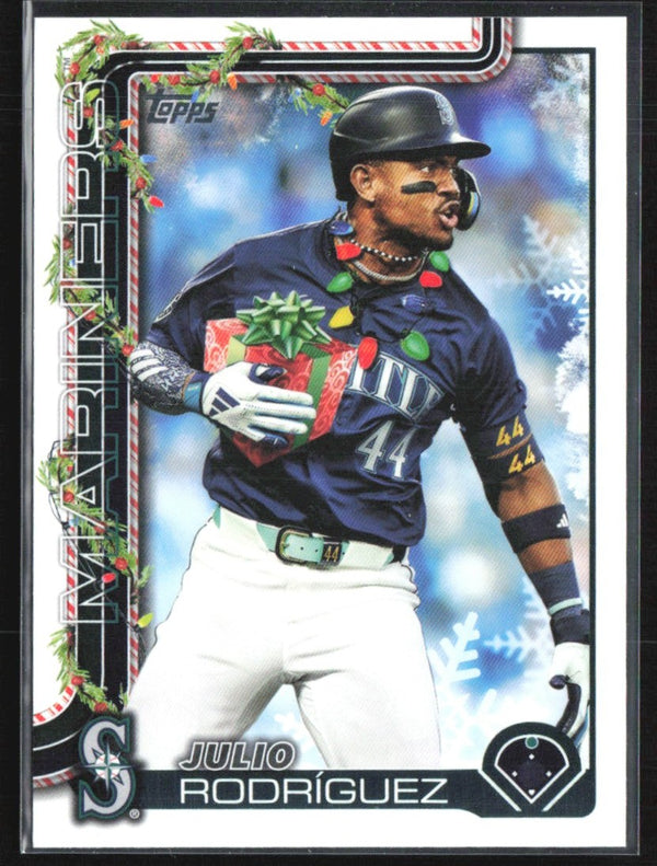Julio Rodriguez 2025 Topps Holiday X-Mas Present SP #H186 Seattle Mariners