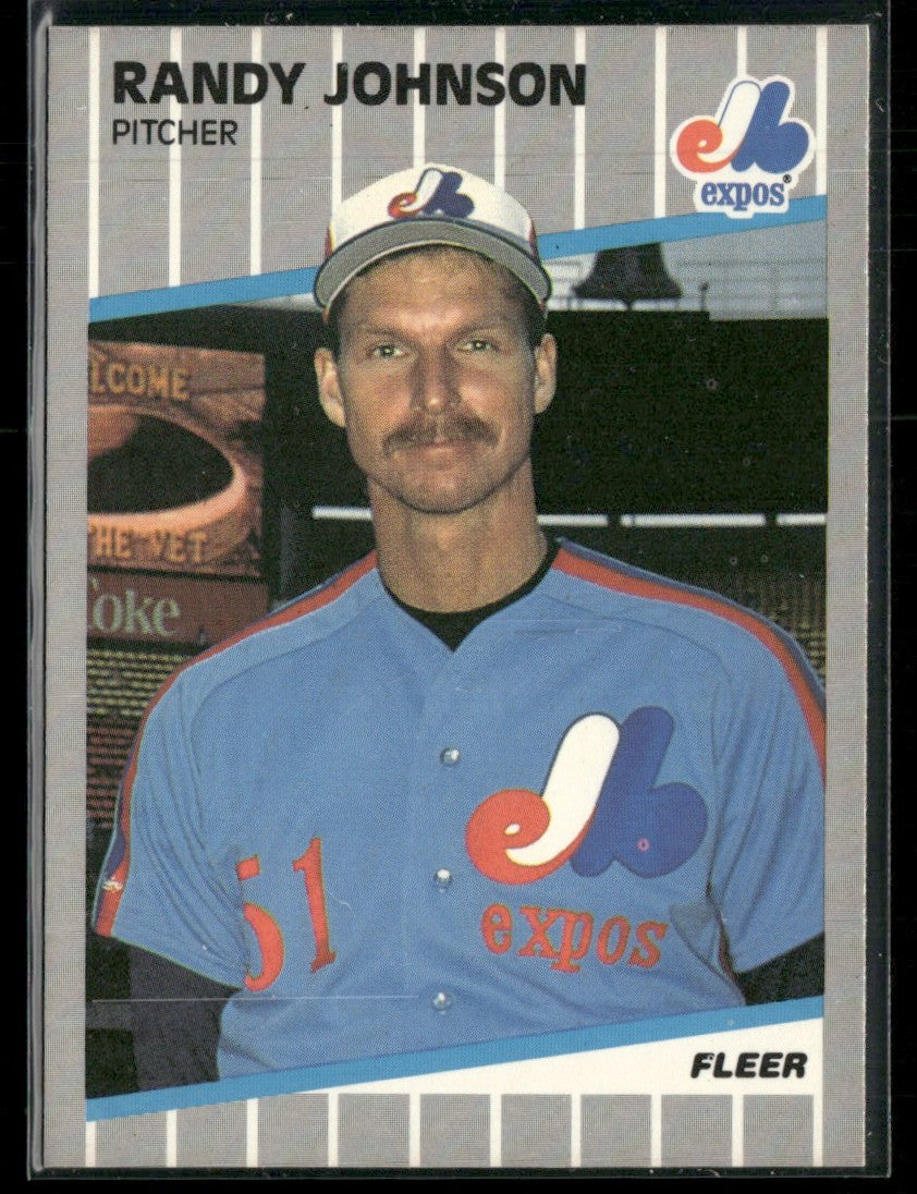 Randy Johnson 1989 Fleer Glossy RC #381 Montreal Expos