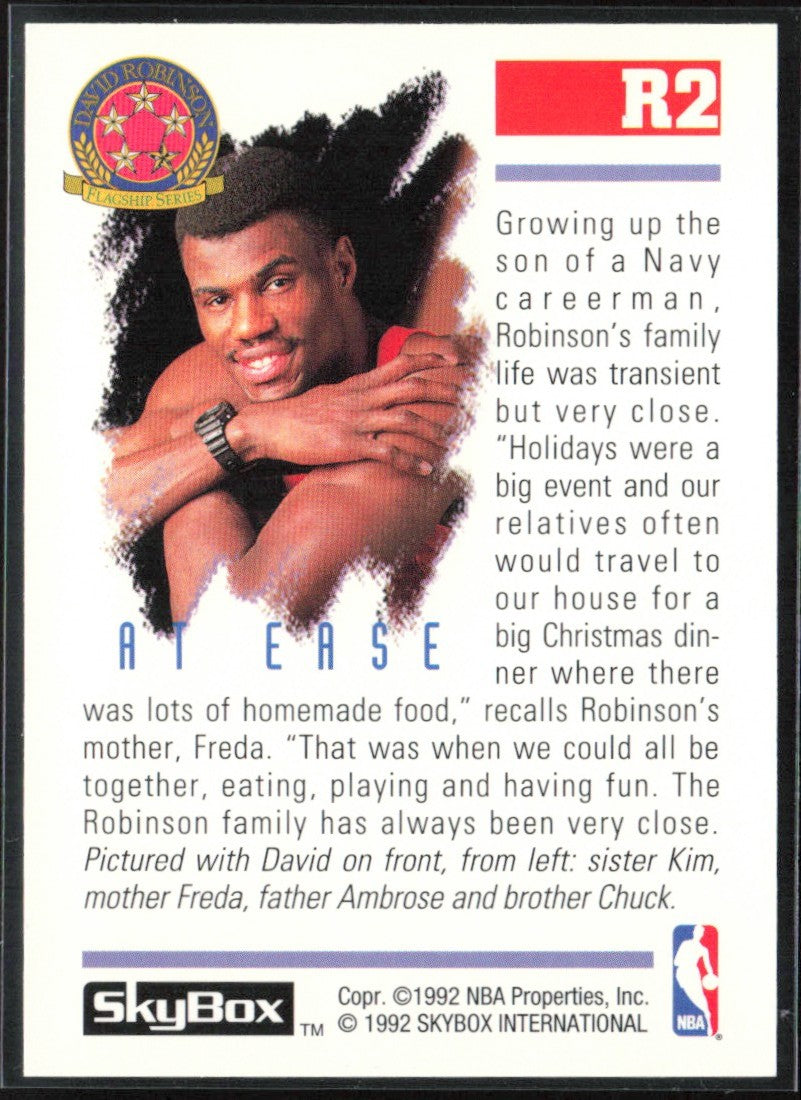 David Robinson 1992 SkyBox David Robinson Flagship Series At Ease #R2
