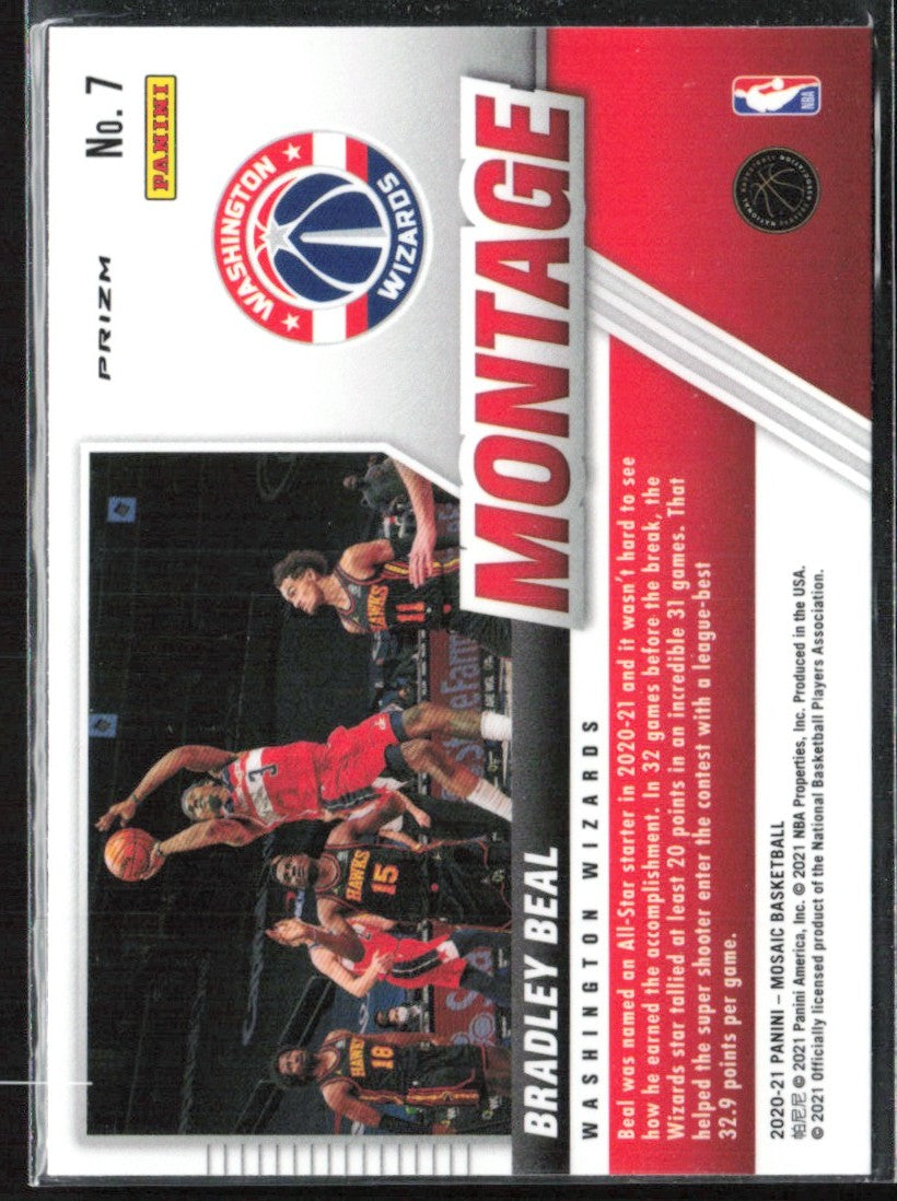 Bradley Beal 2020 Panini Mosaic Montage Fast Break #7 Washington Wizards