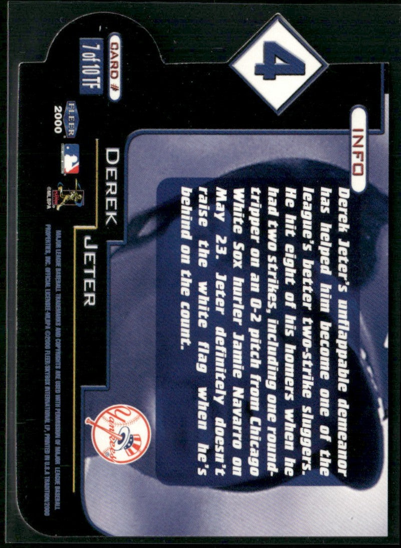 Derek Jeter 2000 Fleer Tradition Ten 4 #7 New York Yankees
