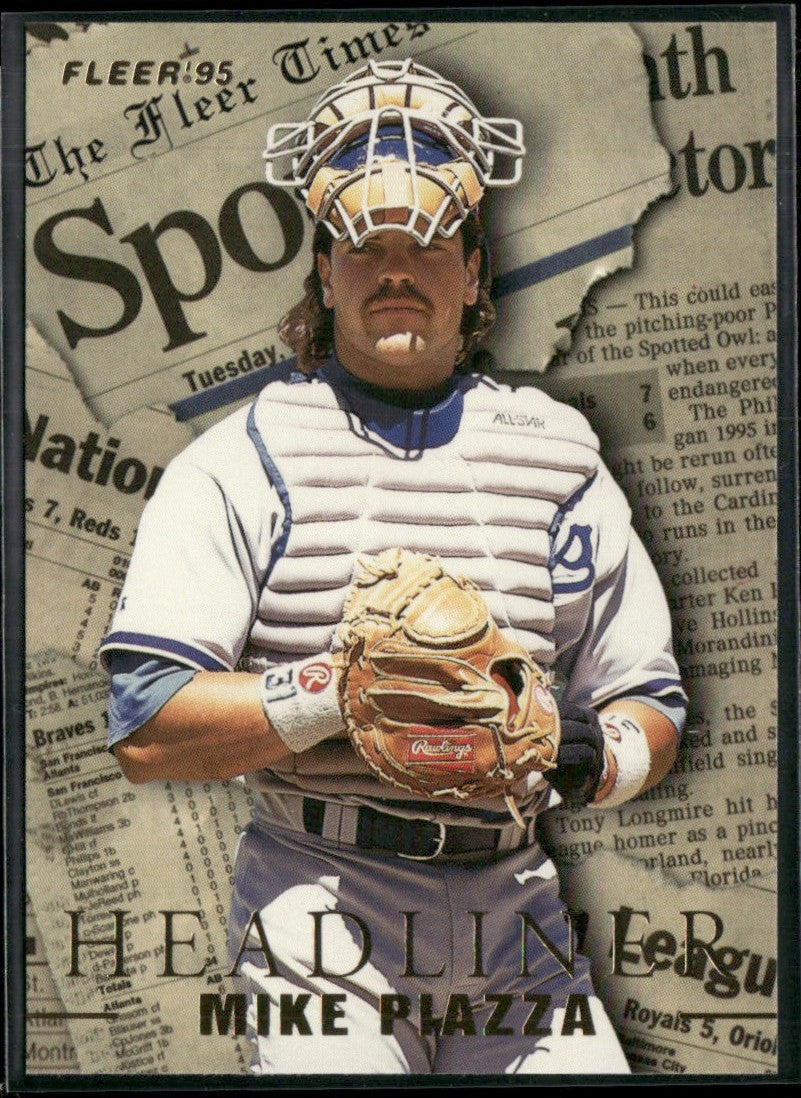 Mike Piazza 1995 Fleer Update Headliners #15 Los Angeles Dodgers