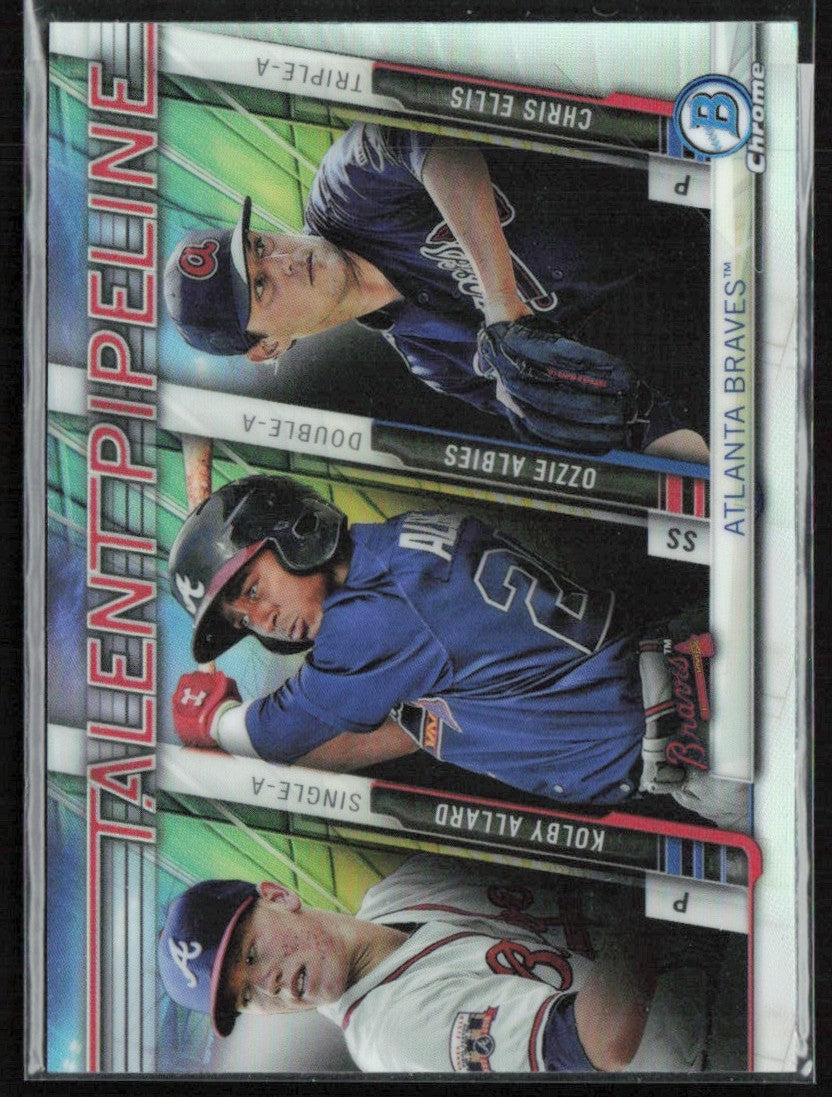 Kolby Allard/Ozzie Albies/Chris Ellis 2017 Bowman Chrome Talent Pipeline RC