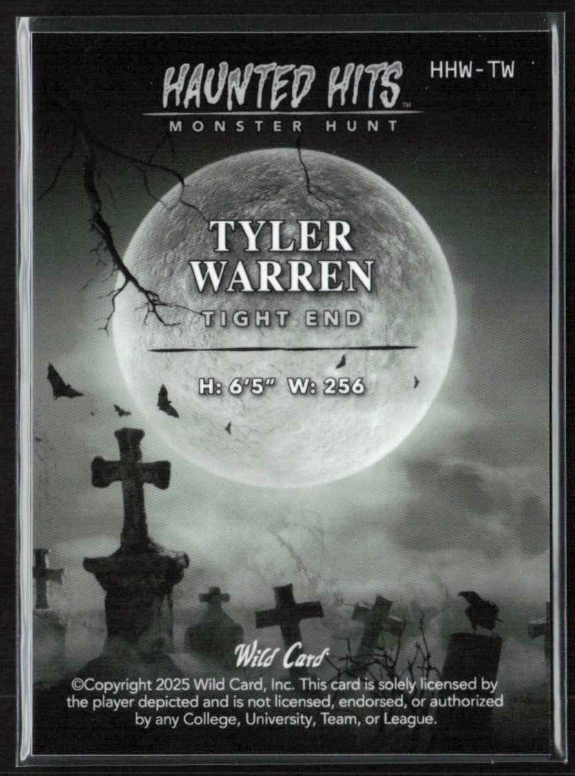 Tyler Warren 2025 Wild Card Haunted Hits Monster Hunt /4 #HHW-TW