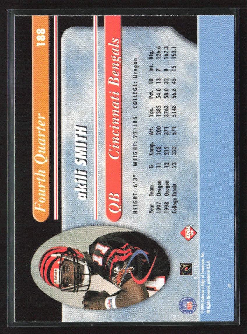 Akili Smith 1999 Collector's Edge Odyssey RC #188 Cincinnati Bengals