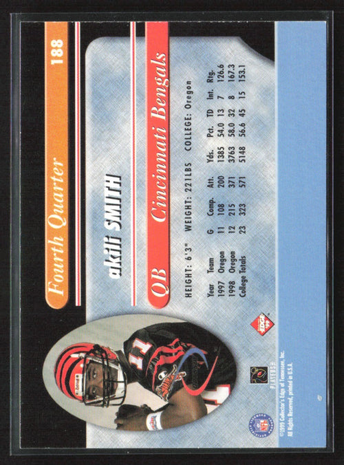 Akili Smith 1999 Collector's Edge Odyssey RC #188 Cincinnati Bengals