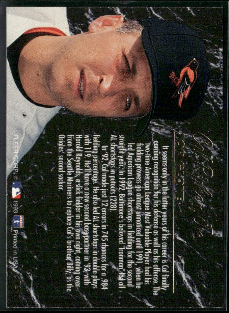 Cal Ripken Jr. 1993 Fleer Ultra Top Glove #15 Baltimore Orioles