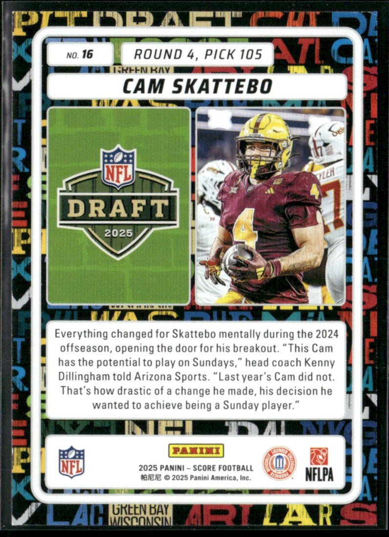 Cam Skattebo 2025 Panini Score RC #4 New York Giants