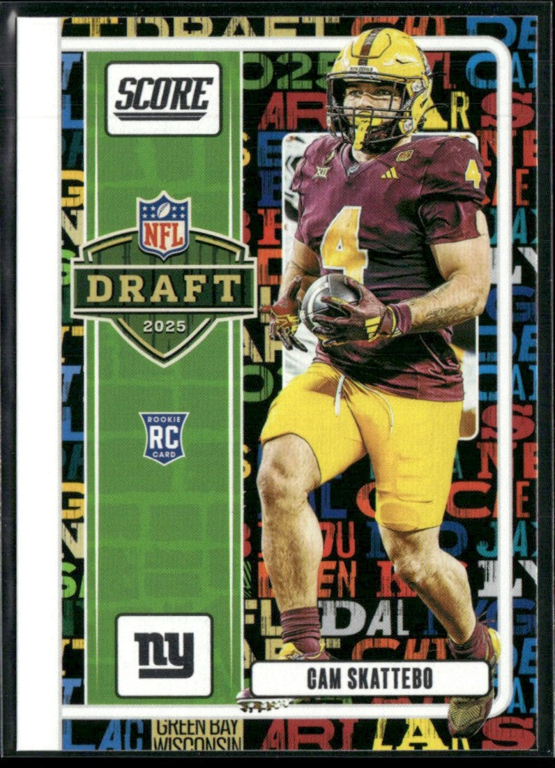 Cam Skattebo 2025 Panini Score RC #4 New York Giants