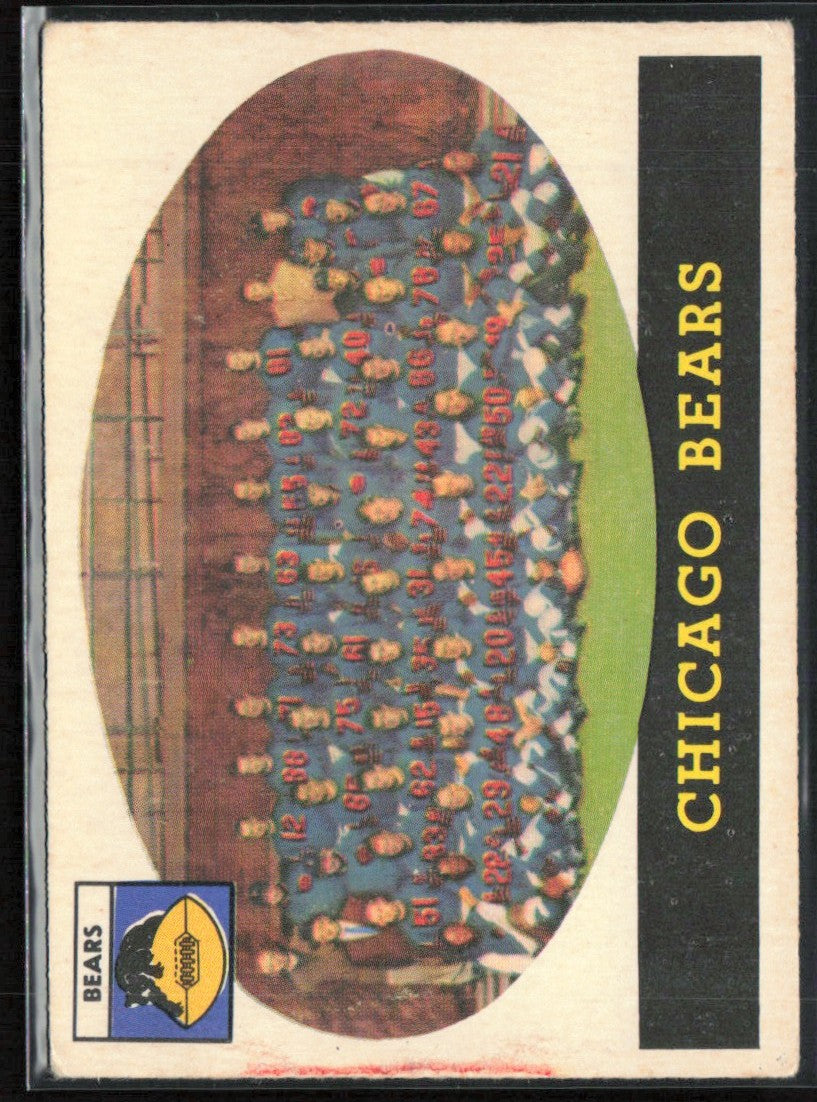 Chicago Bears 1958 Topps #29 Chicago Bears