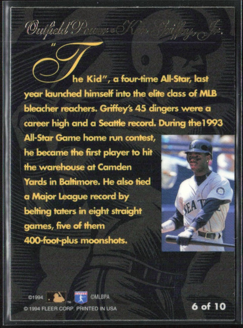 Ken Griffey Jr. 1994 Flair Outfield Power #6 Seattle Mariners