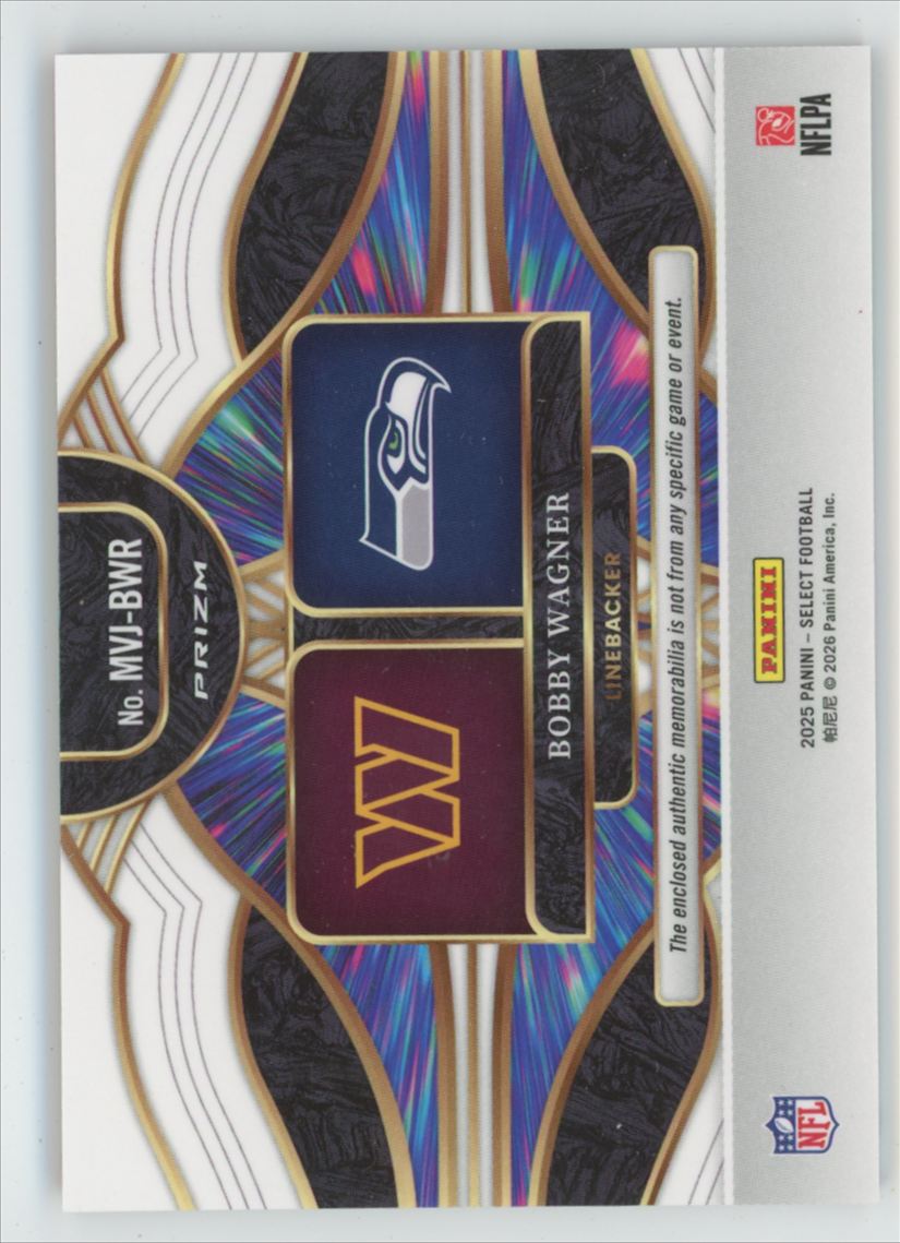 Bobby Wagner 2025 Panini Select Multiverse Jersey #MVJ-BWR Seattle Seahawks