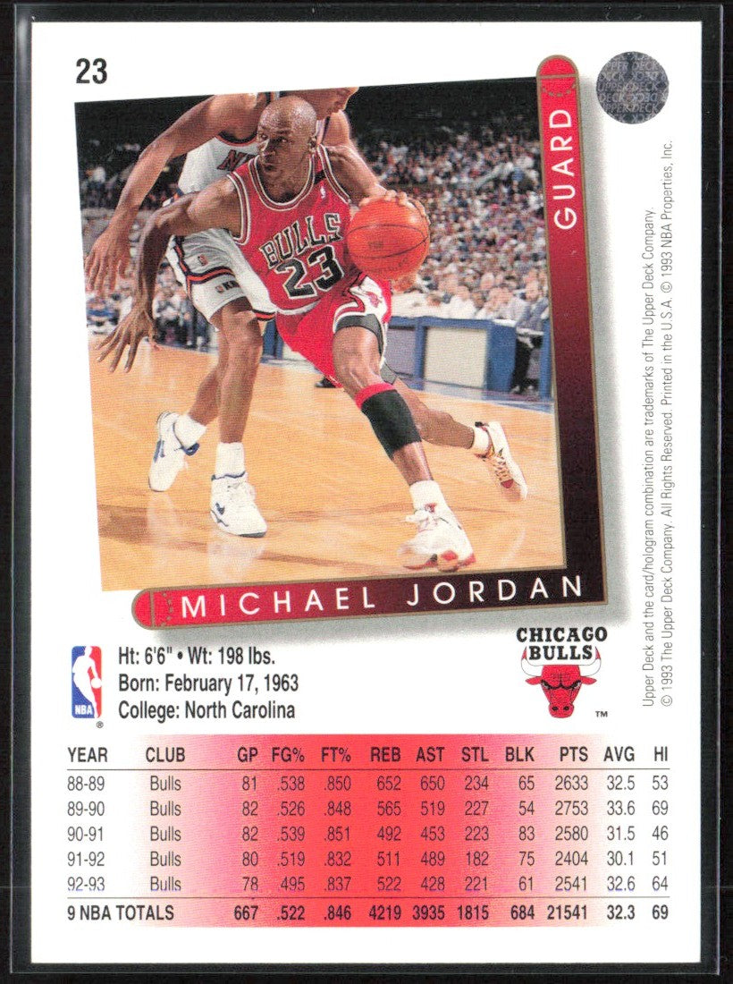 Michael Jordan 1993 Upper Deck #23 Chicago Bulls