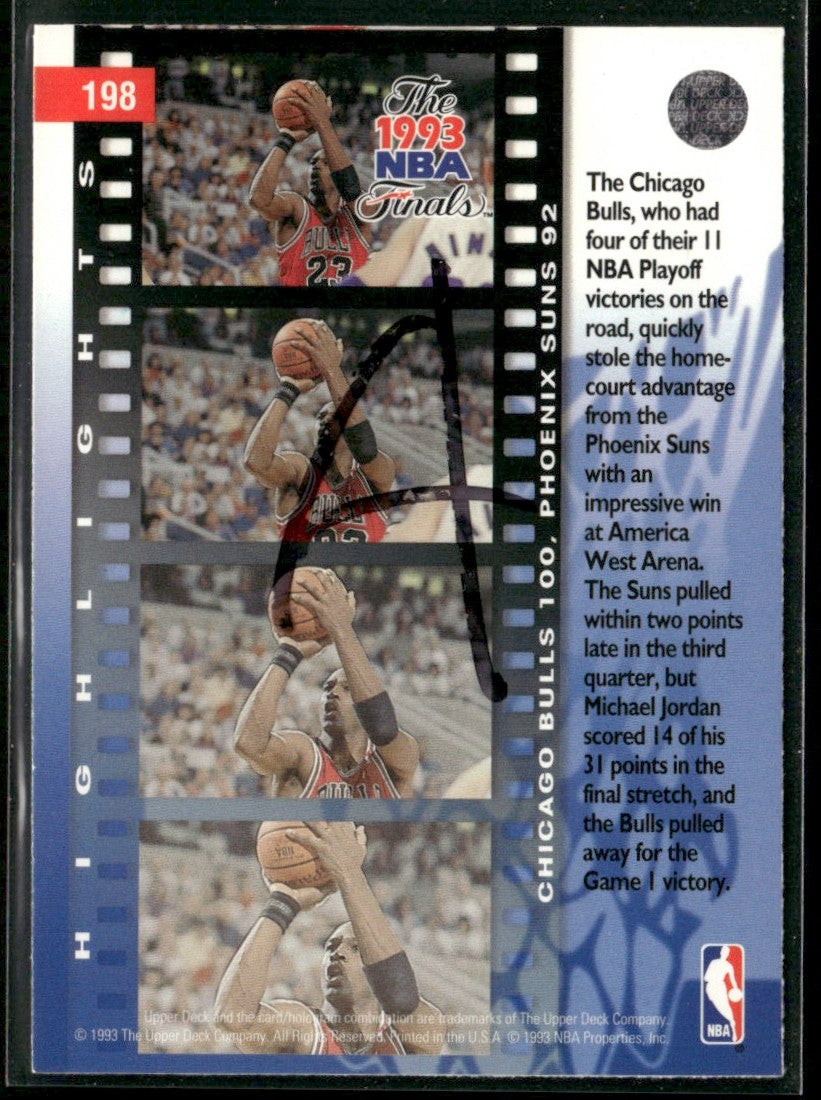 Michael Jordan 1993 Upper Deck #198 Chicago Bulls