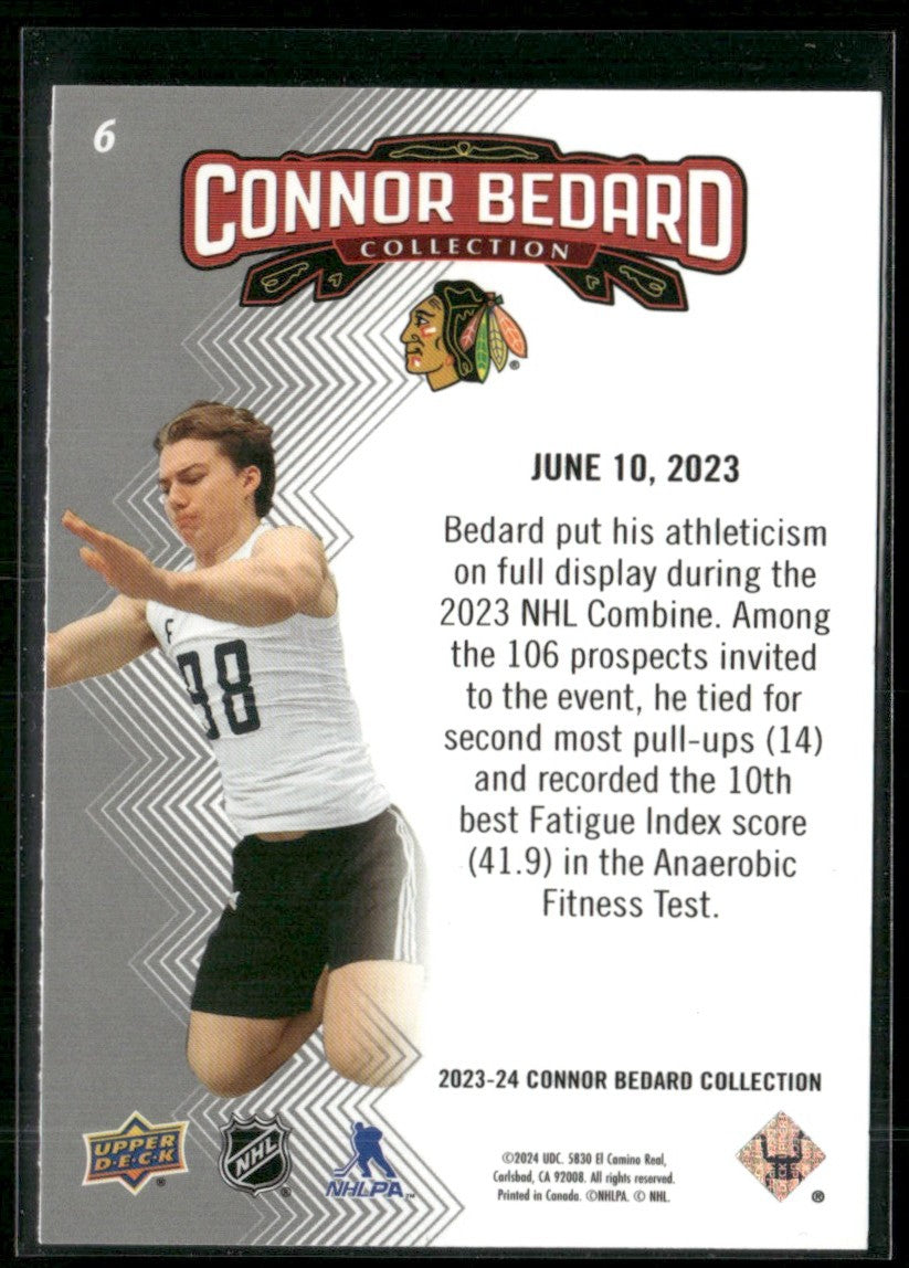 Connor Bedard 2023 Upper Deck Collection Highlights #6 Chicago Blackhawks