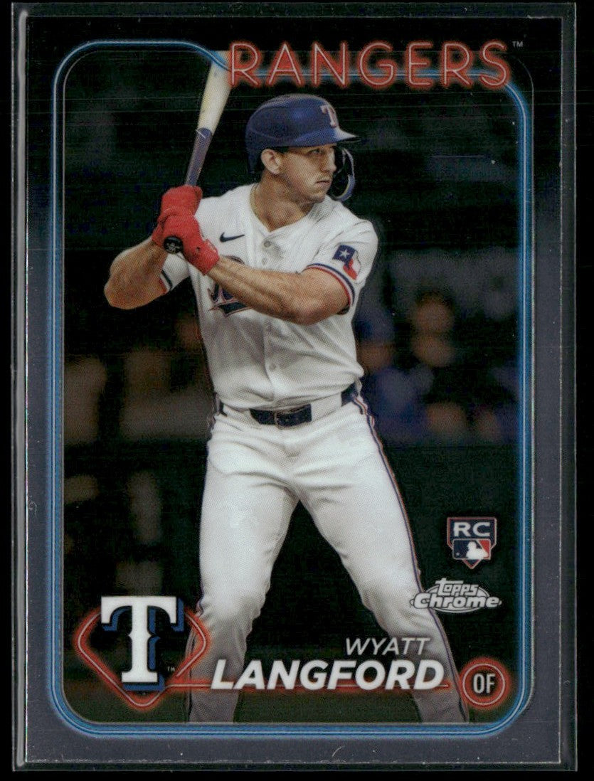 Wyatt Langford 2024 Topps Chrome RC #122 Texas Rangers