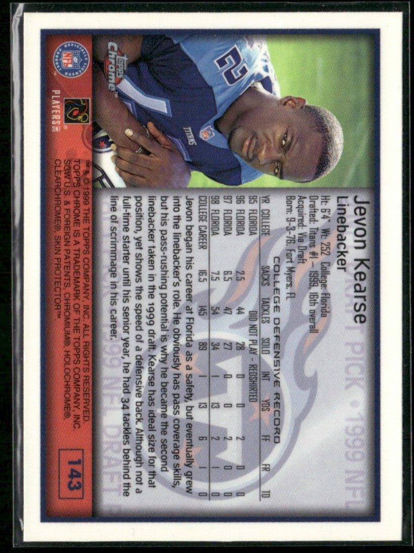 Jevon Kearse 1999 Topps Chrome RC #143 Tennessee Titans