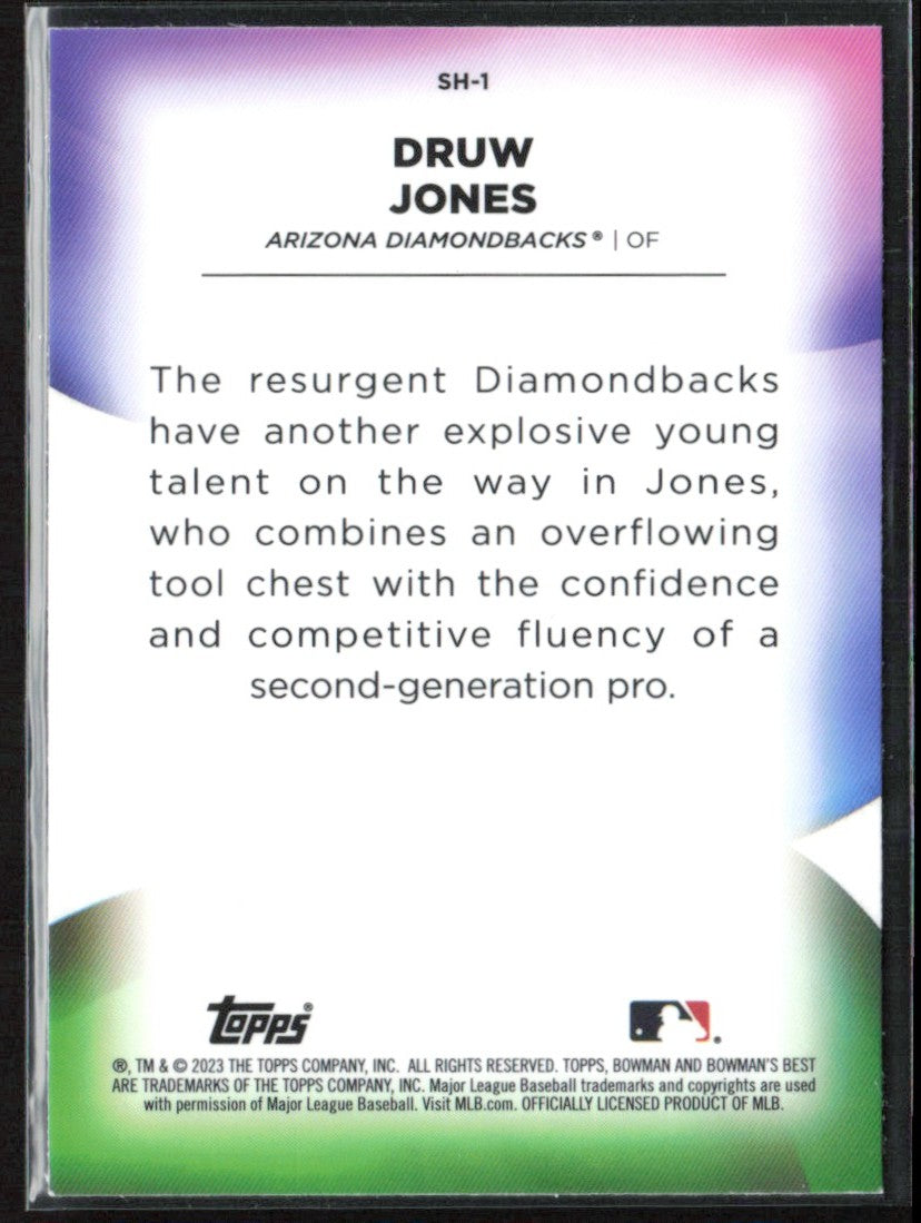 Druw Jones 2023 Bowman's Best Shellacked #SH-1 Arizona Diamondbacks