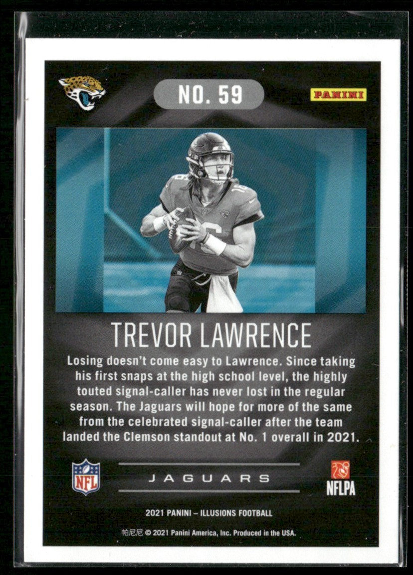 Trevor Lawrence 2021 Panini Illusions RC #59 Jacksonville Jaguars
