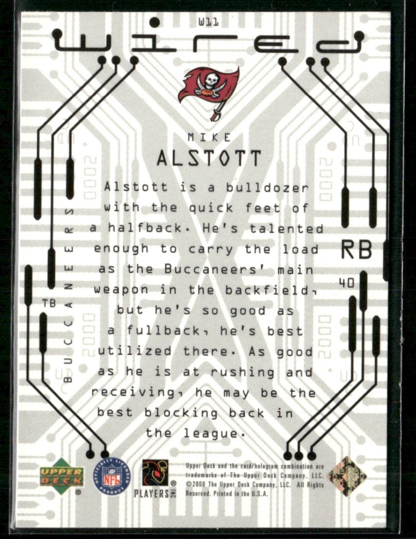 Mike Alstott 2000 Upper Deck Wired #W11 Tampa Bay Buccaneers