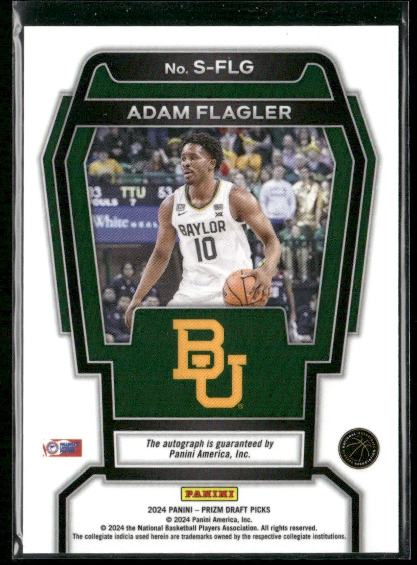 Adam Flagler 2024 Panini Prizm Draft Picks RC AUTO #S-FLG Oklahoma City Thunder