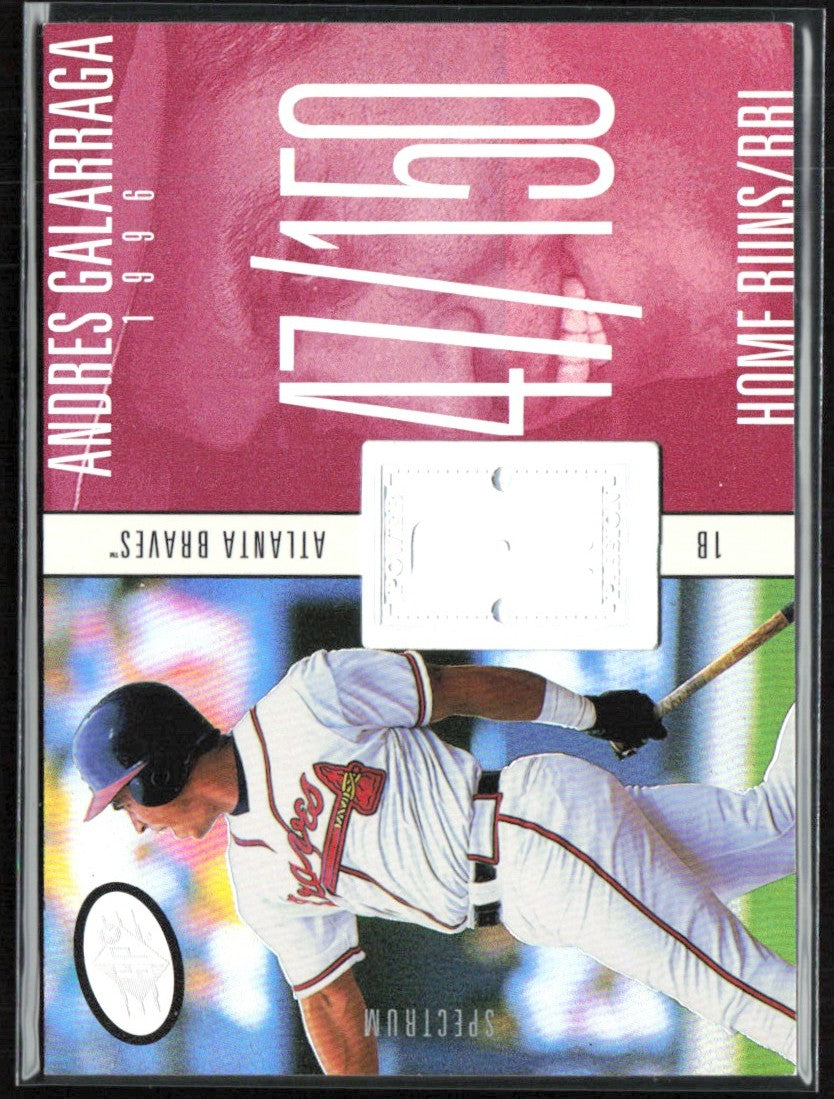Andres Galarraga 1998 SPx Finite Spectrum /1750 #227 Atlanta Braves