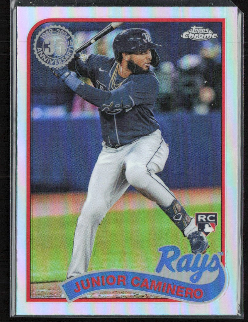 Junior Caminero 2024 Topps Chrome 1989 Design RC #89CB-15 Tampa Bay Rays