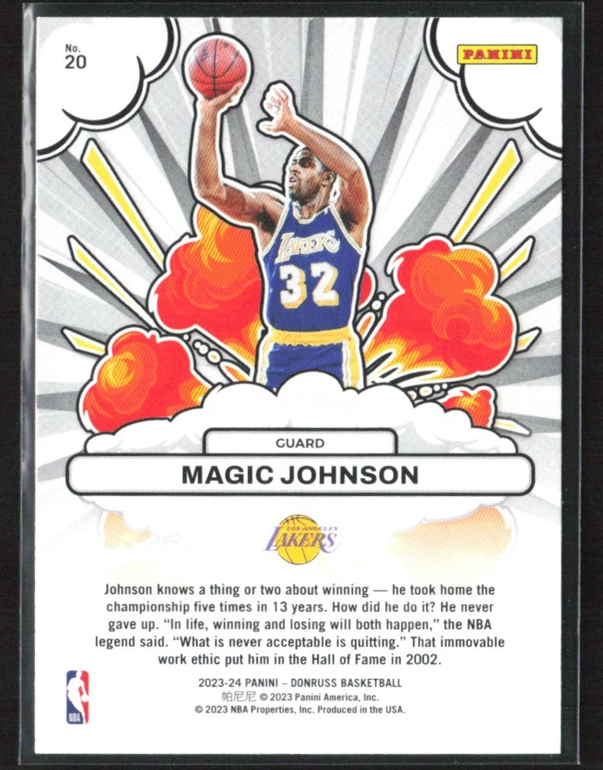 Magic Johnson 2023 Donruss Bomb Squad #20 Los Angeles Lakers