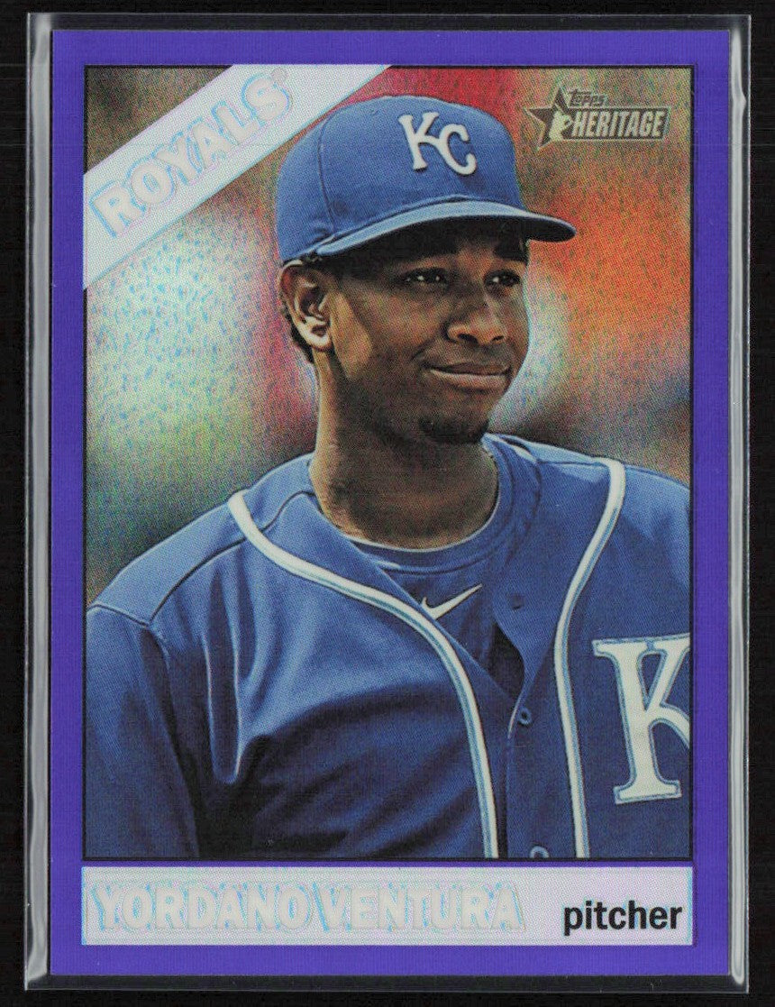 Yordano Ventura 2015 Topps Heritage Chrome Purple Refractor #THC-479