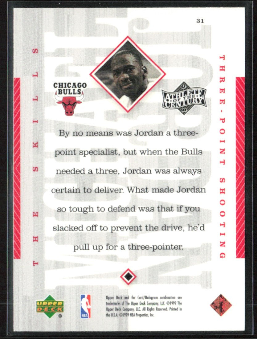 Michael Jordan 1999 Upper Deck Athlete of the Century #31 Chicago Bulls