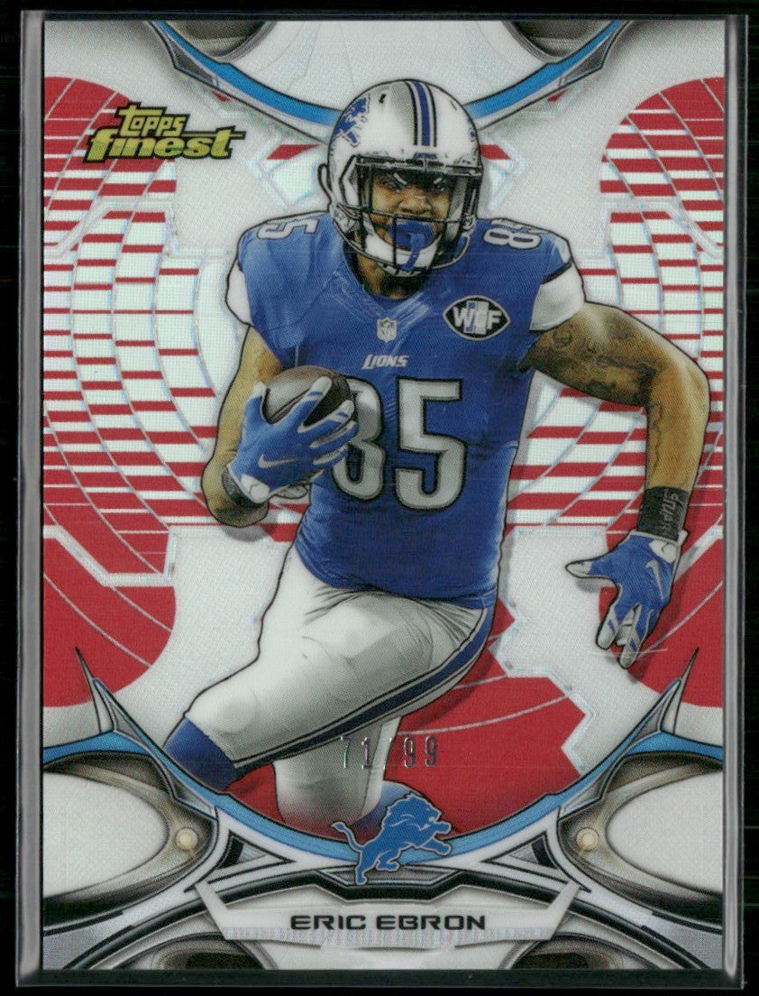 Eric Ebron 2015 Topps Finest Red Refractor /99 #4 Detroit Lions