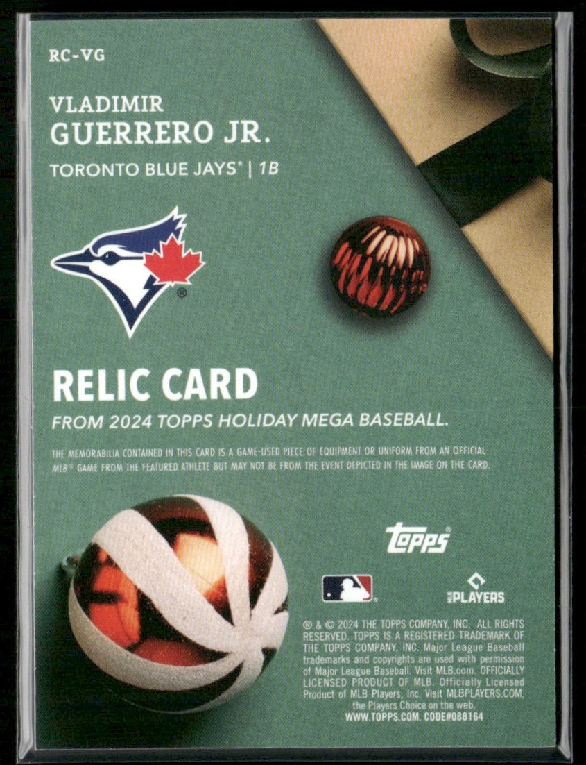 Vladimir Guerrero Jr. 2024 Topps Holiday Relics Jersey #RC-VG Toronto Blue Jays