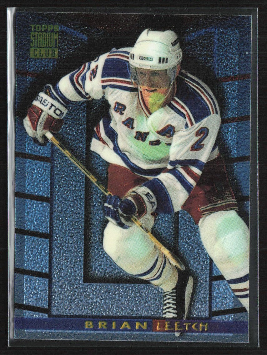 Brian Leetch 1994 Topps Stadium Club Finest #7 New York Rangers