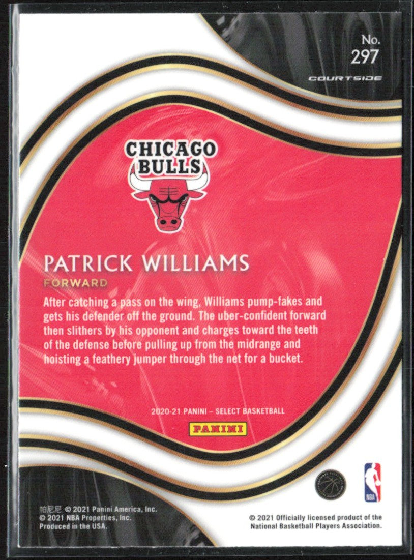 Patrick Williams 2021 Panini Select Courtside Blue Retail RC #297 Chicago Bulls