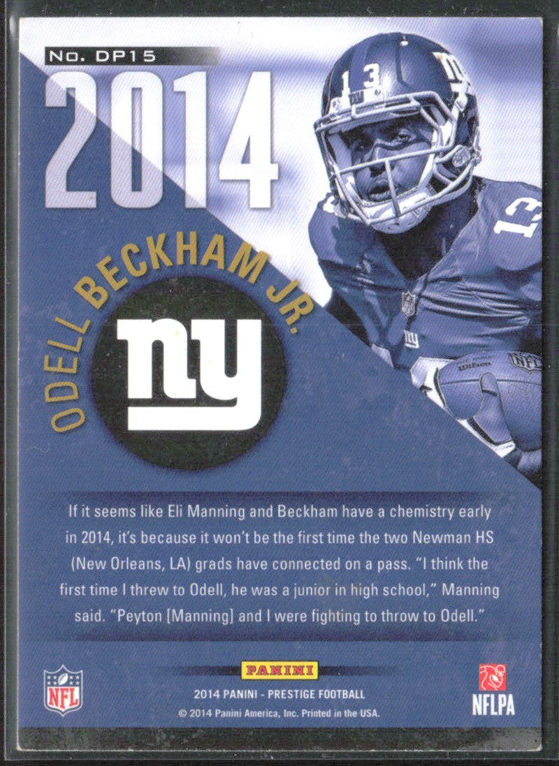 Odell Beckham Jr. 2014 Panini Prestige Draft Picks RC #DP15 New York Giants