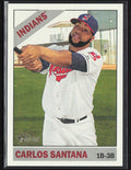 Carlos Santana 2015 Topps Heritage SP #448 Cleveland Indians