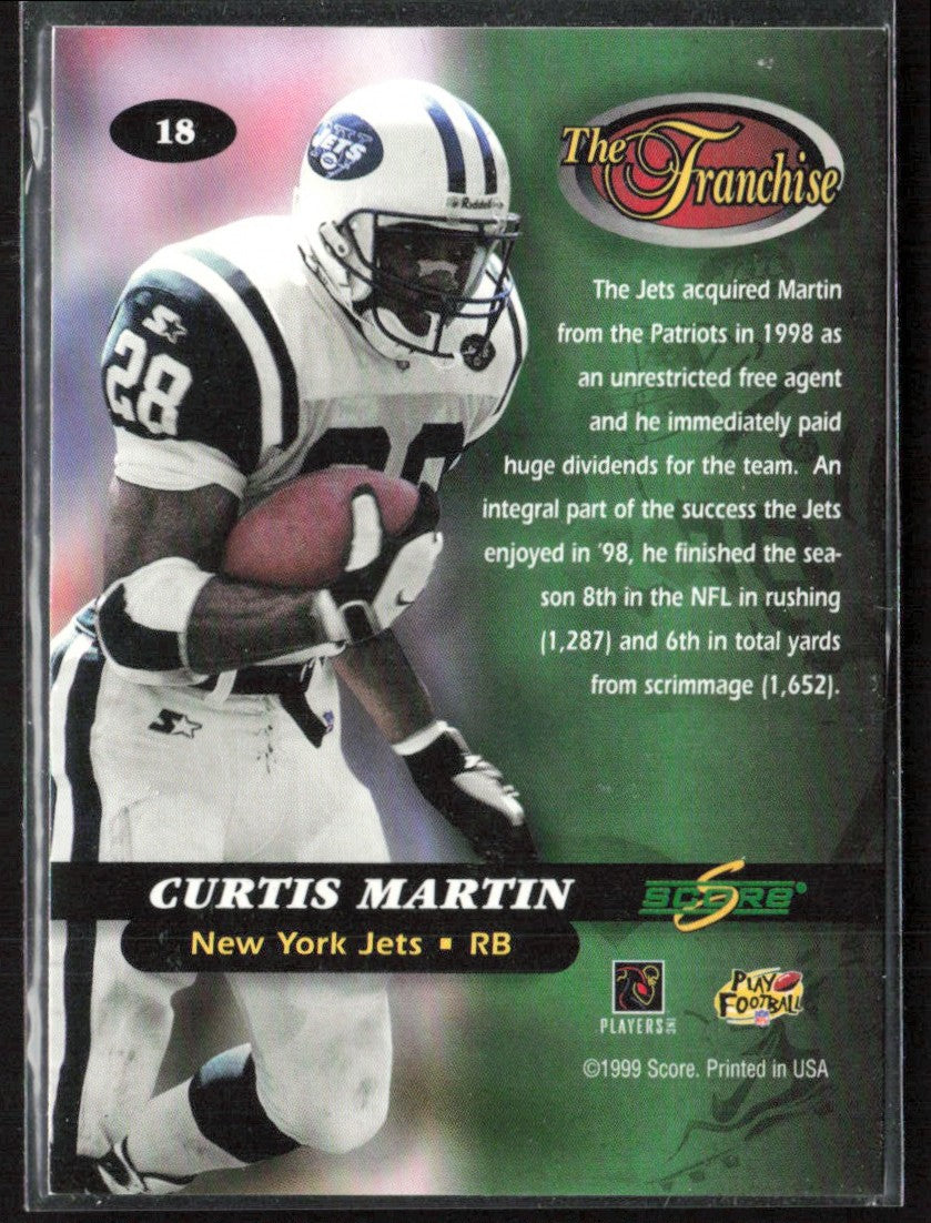 Curtis Martin 1999 Score The Franchise #18 New York Jets