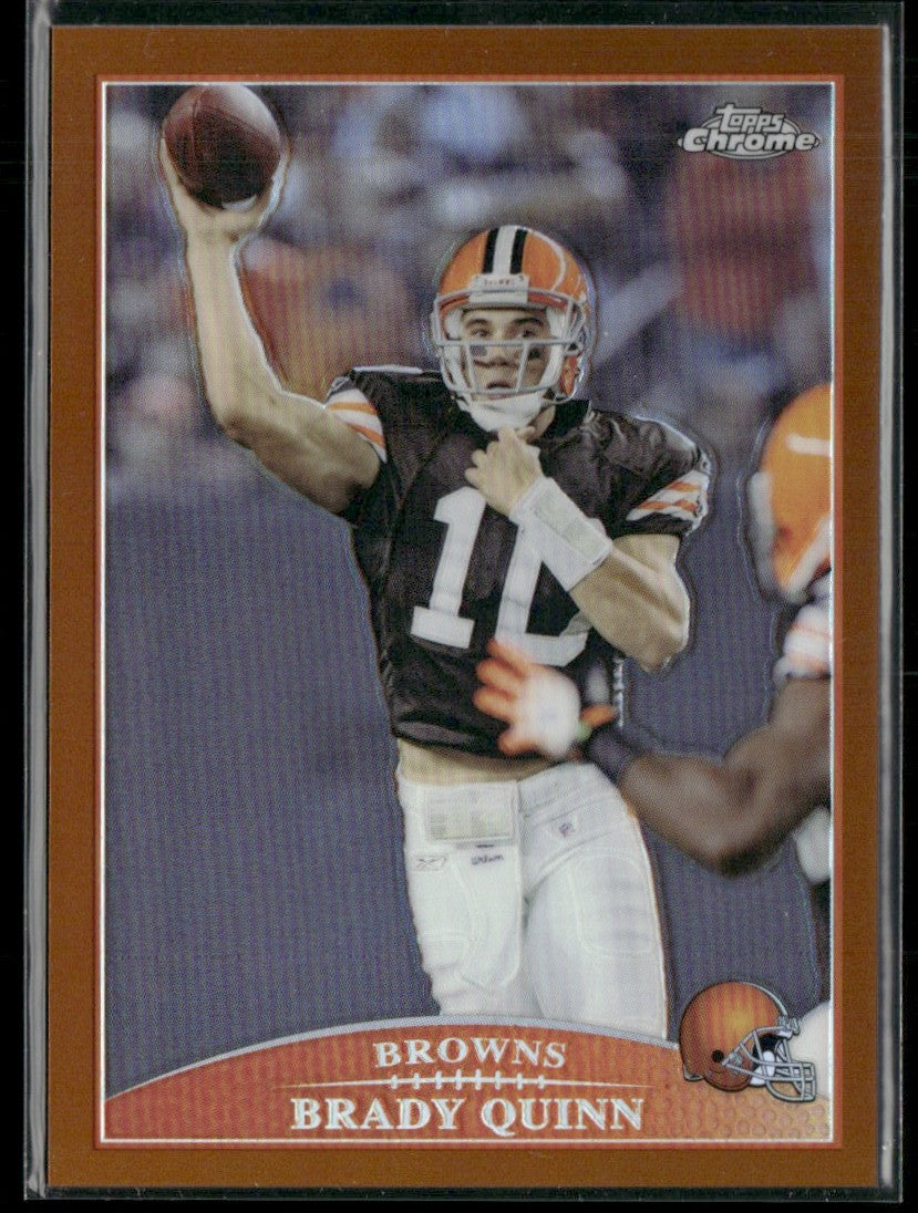 Brady Quinn 2009 Topps Chrome Copper Refractor /649 #TC13 Cleveland Browns