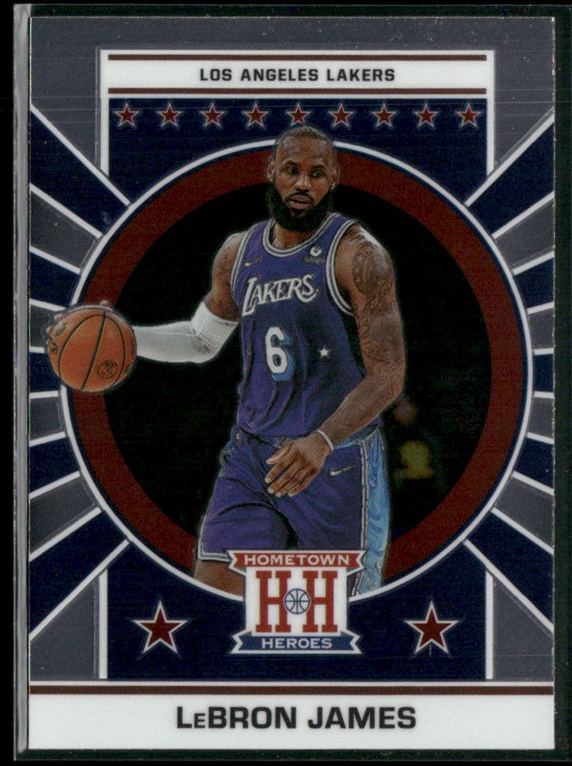 LeBron James 2021 Panini Chronicles Hometown Heroes #663 Los Angeles Lakers