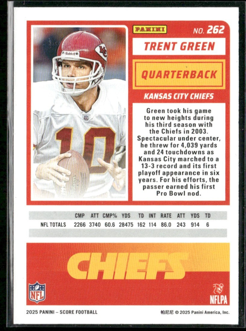 Trent Green 2025 Score Lava /799 #262 Kansas City Chiefs