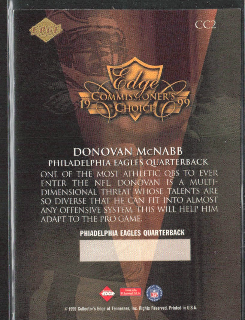 Donovan McNabb 1999 Collector's Edge Triumph #CC2 Philadelphia Eagles