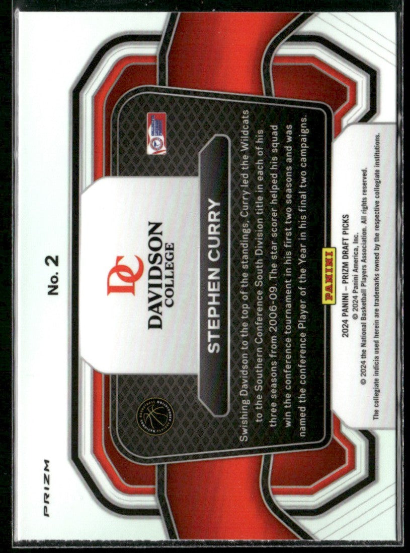 Stephen Curry 2024 Panini Prizm Draft Picks Campus Legends Red Ice #2
